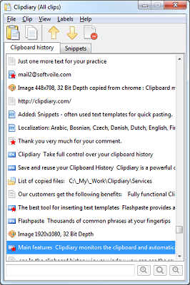 Clipboard history software stores your clips