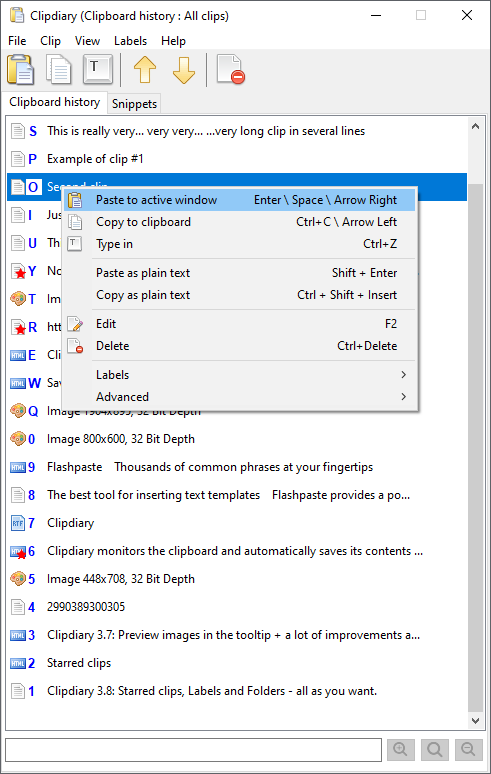 Free Windows Clipboard Manager for viewing clipboard history